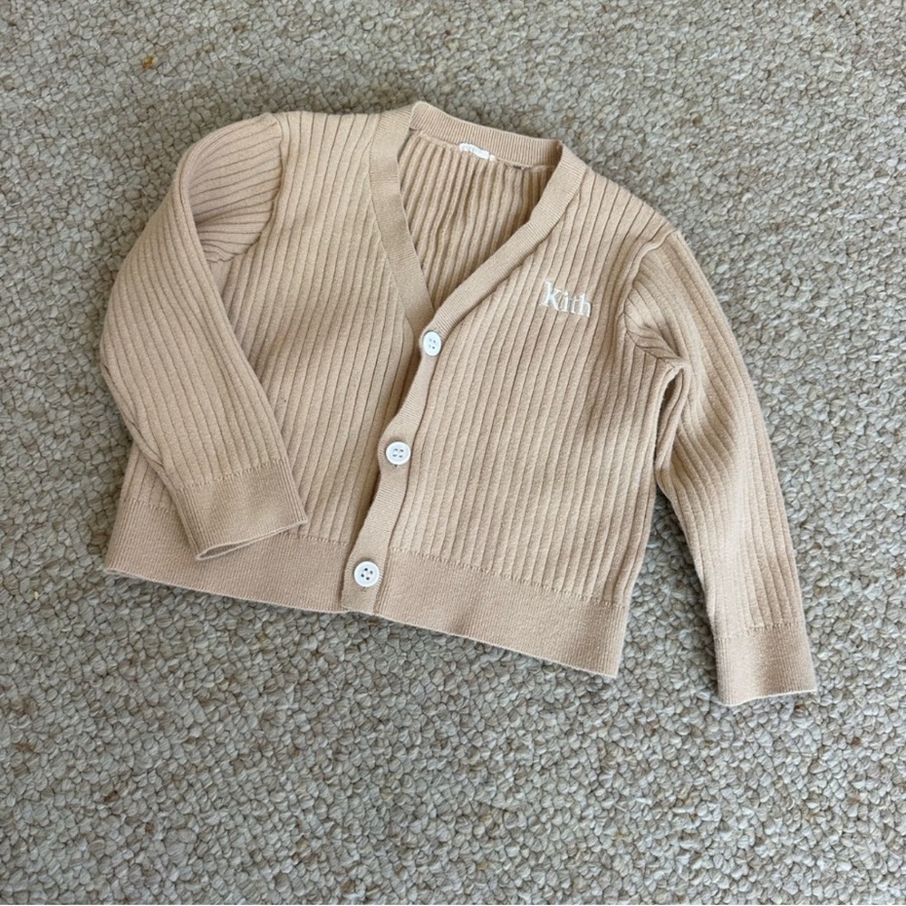 Kith Tan Ribbed Knit with White Button